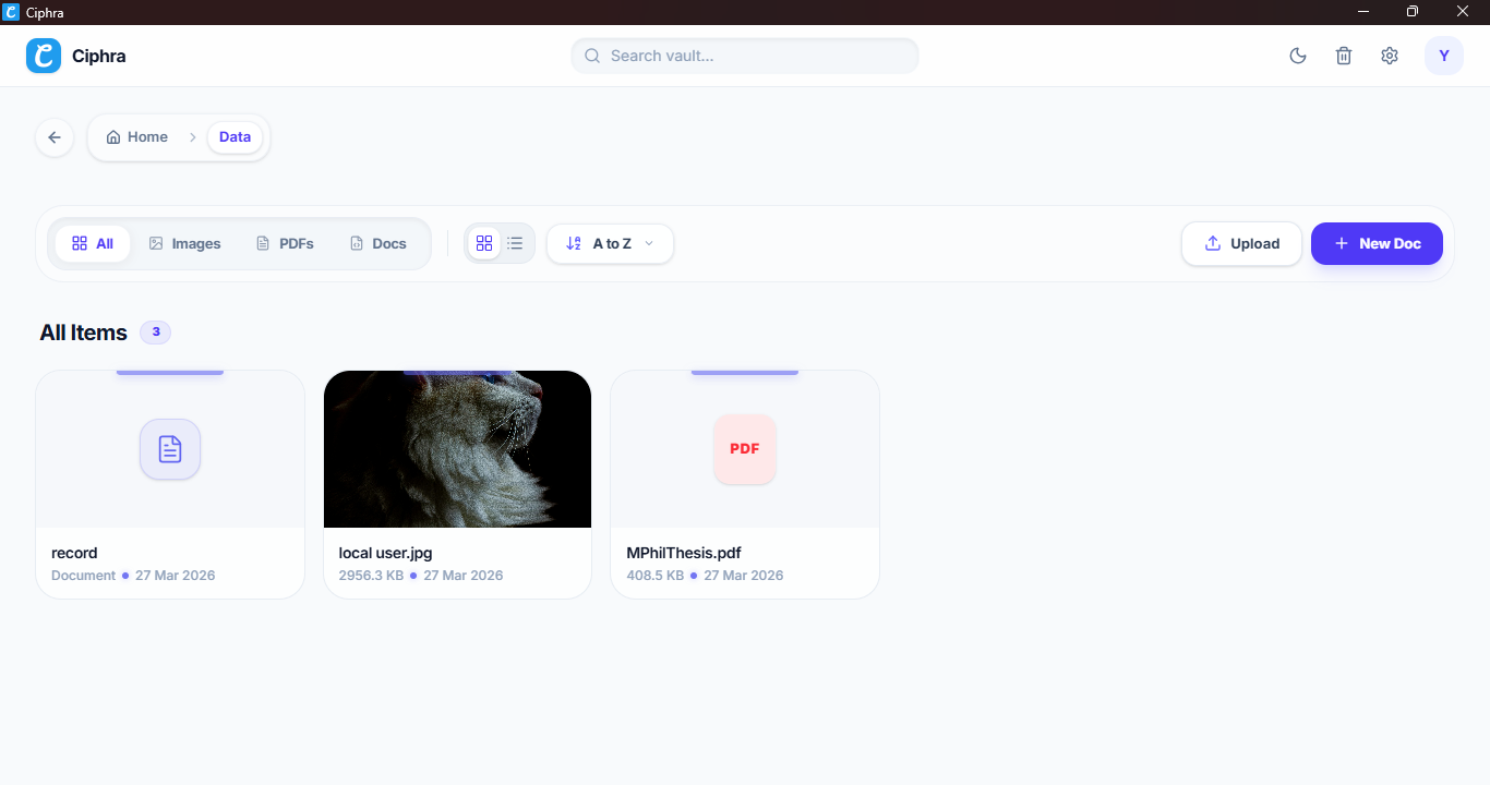 Inside a Folder with Documents and Images